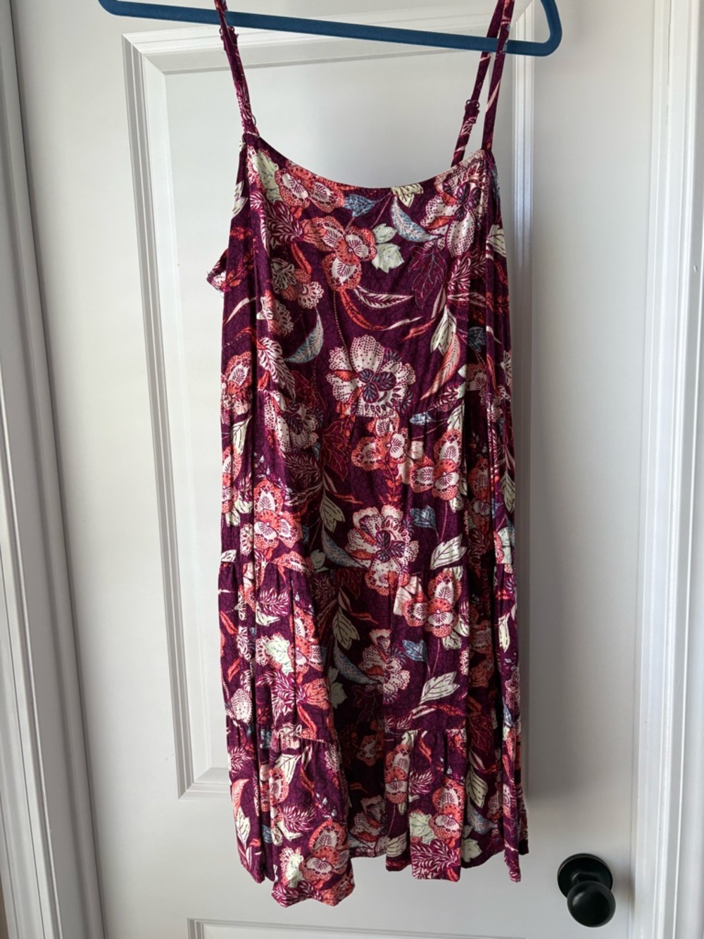 Old Navy Floral Mini Dress in Burgundy and Pink